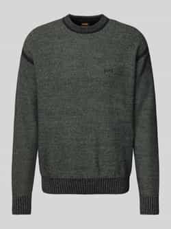 Boss Orange Gebreide pullover met wol en labelstitching model 'Kluna'