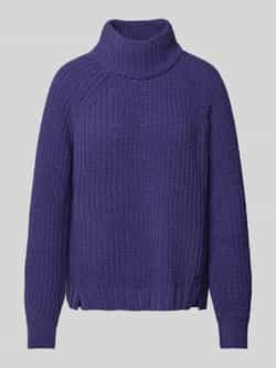 Monari Gebreide pullover met opstaande kraag model 'Chenille'