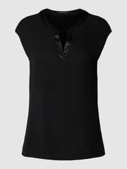 comma T-shirt in effen design van viscose