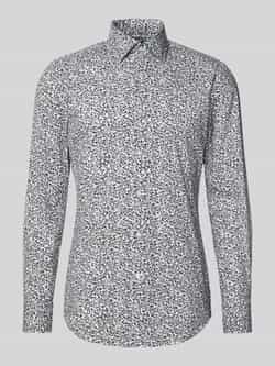 Boss Slim fit overhemd van katoenmix