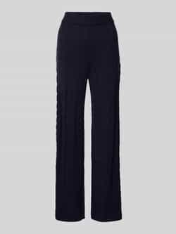 Christian Berg Woman Gebreide broek met kabelpatroon