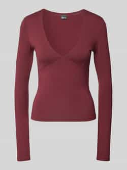 Gina Tricot Shirt met lange mouwen en V-hals