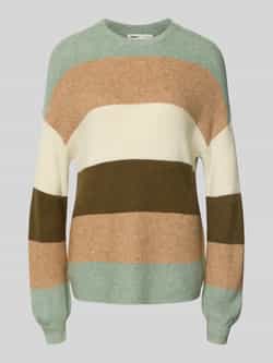 Only Comfort fit gebreide pullover met breed streepmotief en extra brede schouders modell 'ATIA'