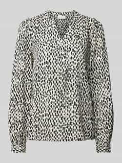 Kaffe Blouse van viscose met V-hals model 'jetta'