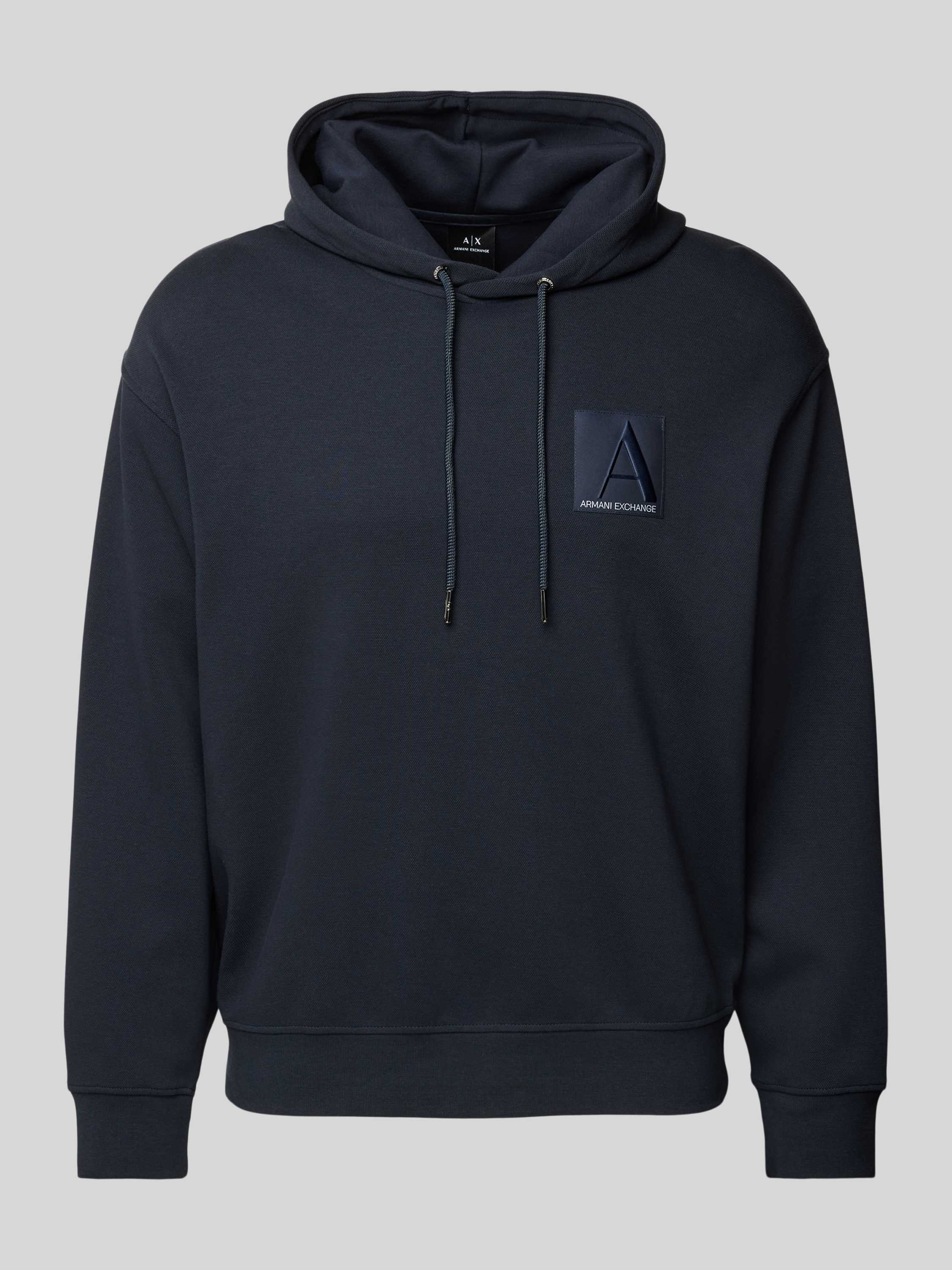 Armani Exchange Blauwe Hoodie Casual Herfst Winter Blue Heren