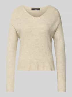 Vero Moda Regular fit gebreide pullover met V-hals model 'CREWLEFILEGLITTER'