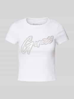 Guess T-shirt Korte Mouw T-shirt femme Rib