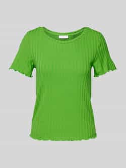 Rich & Royal T-shirt met geribde ronde hals