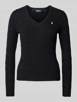 Polo Ralph Lauren Zwarte Klassieke Pima Katoen Pullover Sweater Black Dames
