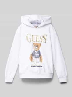 Guess Hoodie met labelstitching in metallic