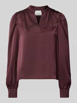 NEO NOIR Regular fit blouse met V-hals model 'Rosslyn'