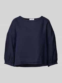 Christian Berg Woman Relaxed fit linnen blouse met 3 4-mouwen
