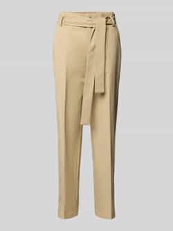 Liu Jo White Straight leg stoffen broek met strikceintuur model 'SAFARI'
