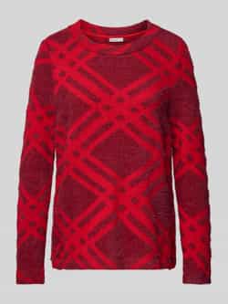 Street One Gebreide pullover met geribde ronde hals
