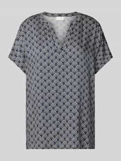 Milano italy Regular fit blouseshirt met tuniekkraag