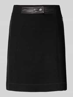 Marc Cain Wollen rok met elastische tailleband Black Dames
