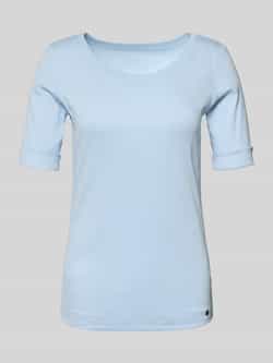 Marc Cain T-shirt met ronde hals en mouwen met opslag