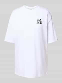 Review Oversized T-shirt met motiefstitching