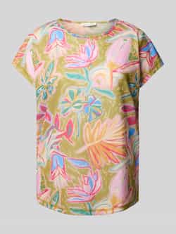 Christian Berg Woman T-shirt met geribde ronde hals