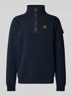 PME LEGEND Heren Truien & Vesten Half Zip Collar Interlock Jersey Blauw