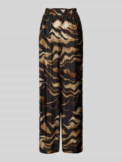Kaffe Wide leg stoffen broek met elastische band model 'laila'