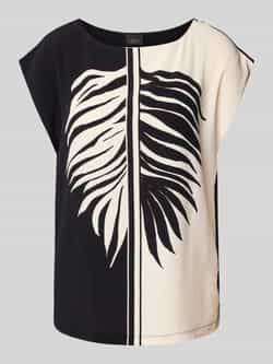 S.Oliver BLACK LABEL Regular fit blouseshirt met contrastmotief