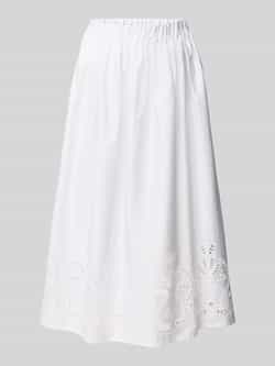 Seidensticker Midirok met broderie anglaise