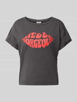 Noisy May T-shirt met labelprint model 'BOHDI'