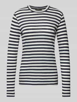 Windsor Shirt met lange mouwen en geribde ronde hals