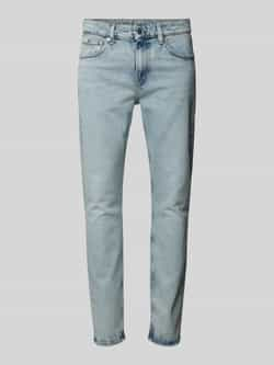 Calvin Klein Jeans Slim tapered fit jeans met labeldetail