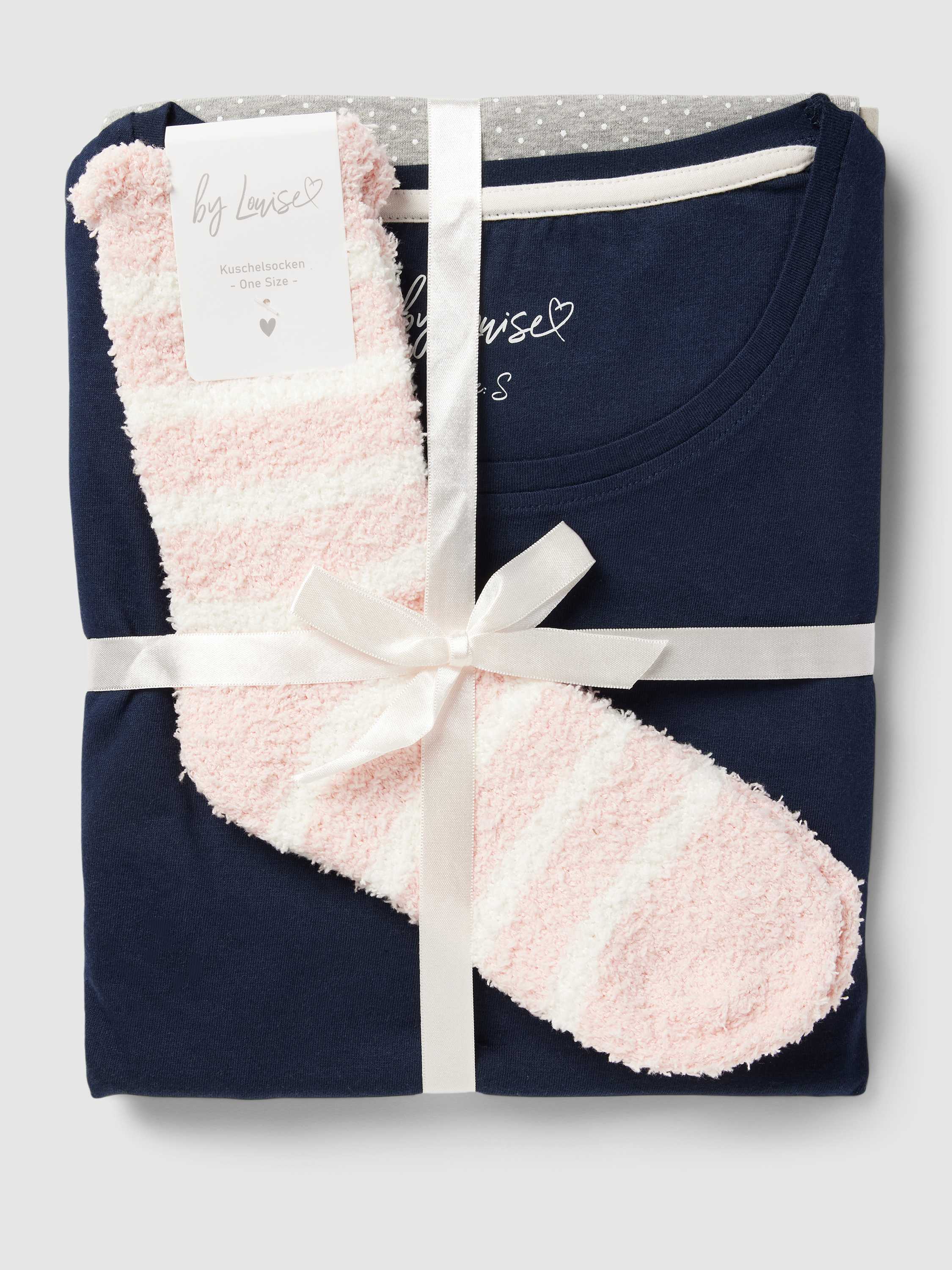 Happy shorts Cadeauset bestaande uit pyjama en sokken model 'by Louise'