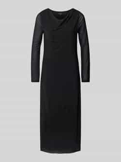 Comma Mesh Slim Fit Jurk Black Dames