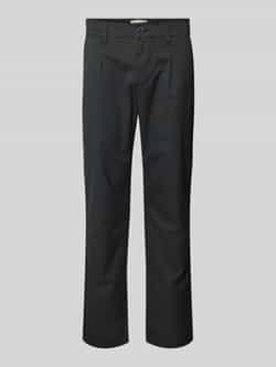 Blend Straight leg stoffen broek met bandplooien