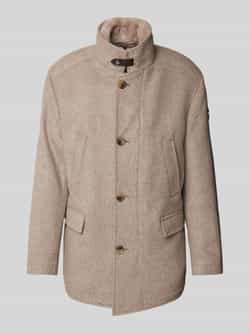 JOOP! Collection Lange wollen jas met opstaande kraag model 'Gary'