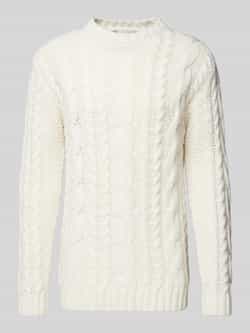 Profuomo Off White Crew Neck Pullover Beige Heren