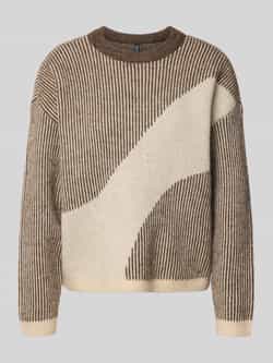 Pieces Loose fit gebreide pullover met all-over motief model 'LINNA'