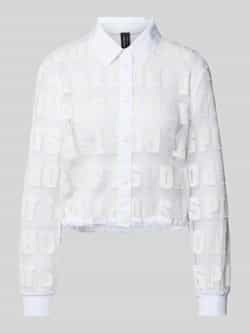 Marc Cain Semi-transparant blouson met drukknoopsluiting