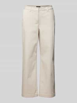 Comma Stoffen broek met uitlopende pijpen en stretch