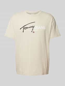 Tommy Jeans T-shirt met labelprint model 'SPRAY POP COLOR'