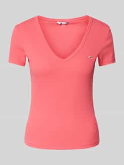 TOMMY JEANS T-shirt TJW SLIM ESSENTIAL RIB V SS