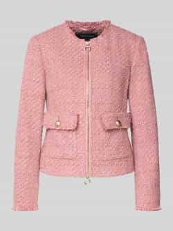 WHITE LABEL Blazer in bouclélook met ronde hals