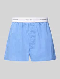Calvin Klein Underwear Regular fit korte pyjamabroek met elastische band met label