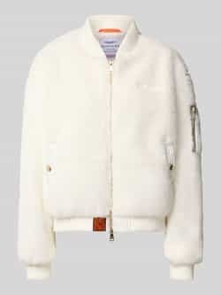Original Bombers Bomberjack van imitatiebont en tweewegsritssluiting