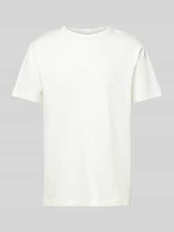 Selected Homme Witte Seersucker T-shirt voor Heren White Heren