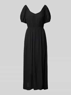 Ichi Midi-jurk van viscose met V-hals model 'MARRAKECH'