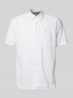 Barbour Regular fit linnen overhemd met borstzak model 'Nelson'