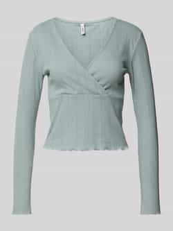 Only Slim fit shirt met lange mouwen van katoenmix model 'CARLOTTA'