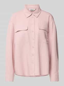 Only Oversized overhemdblouse van linnenmix model 'CARO'