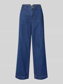My Essential Wardrobe Wide leg jeans met riemlussen model 'Tessa'