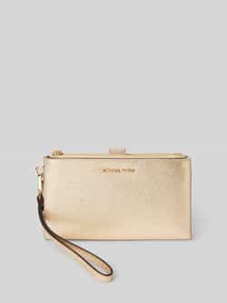 Michael Kors Gestructureerde Lederen Portemonnee met Meerdere Vakken Yellow Dames